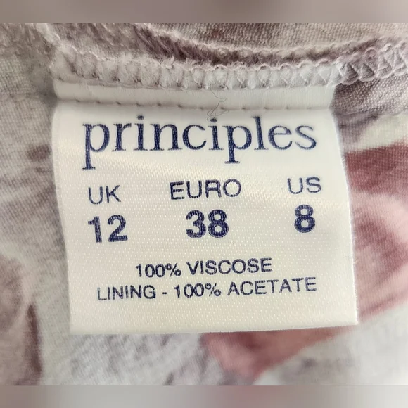 PRINCIPLES Vintage Women Long Maxi Dress Size 12 Purple Sleeveless Zip Lined - Picture 11 of 12